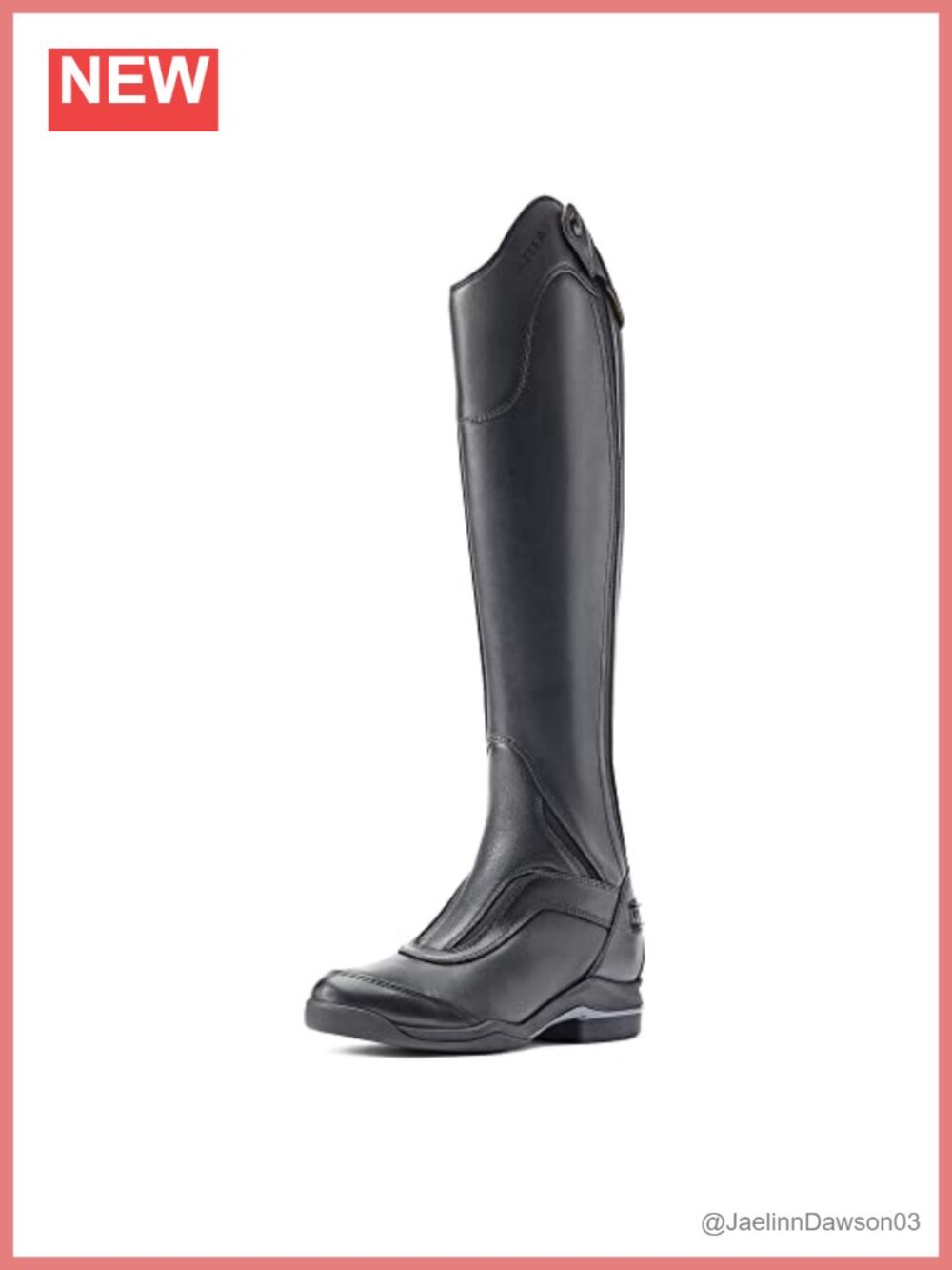 Equestrian Knee High Riding Boot Zip Leather